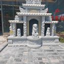 韶关芝麻白中国黑石材套墓 花岗岩墓碑