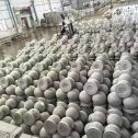 韶关芝麻白圆球 石球 挡车球